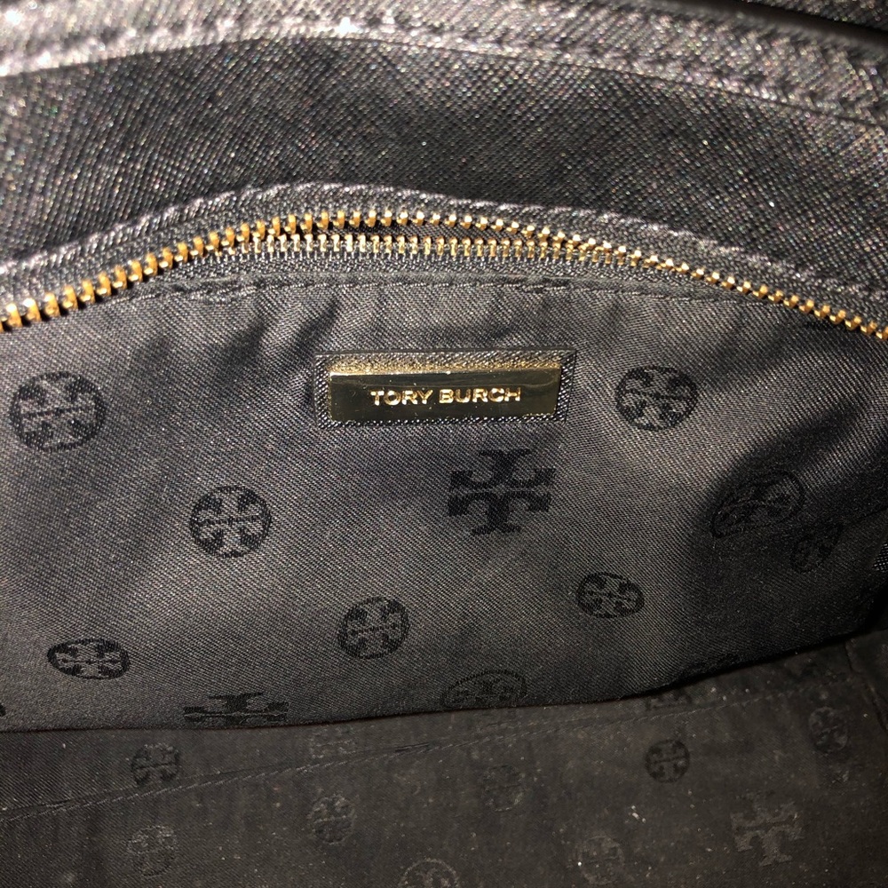 Beautiful, black genuine leather Tory Burch Tote - Picture 5 of 7